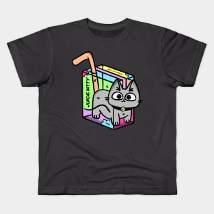 Juice Box Cat Kids T-Shirt